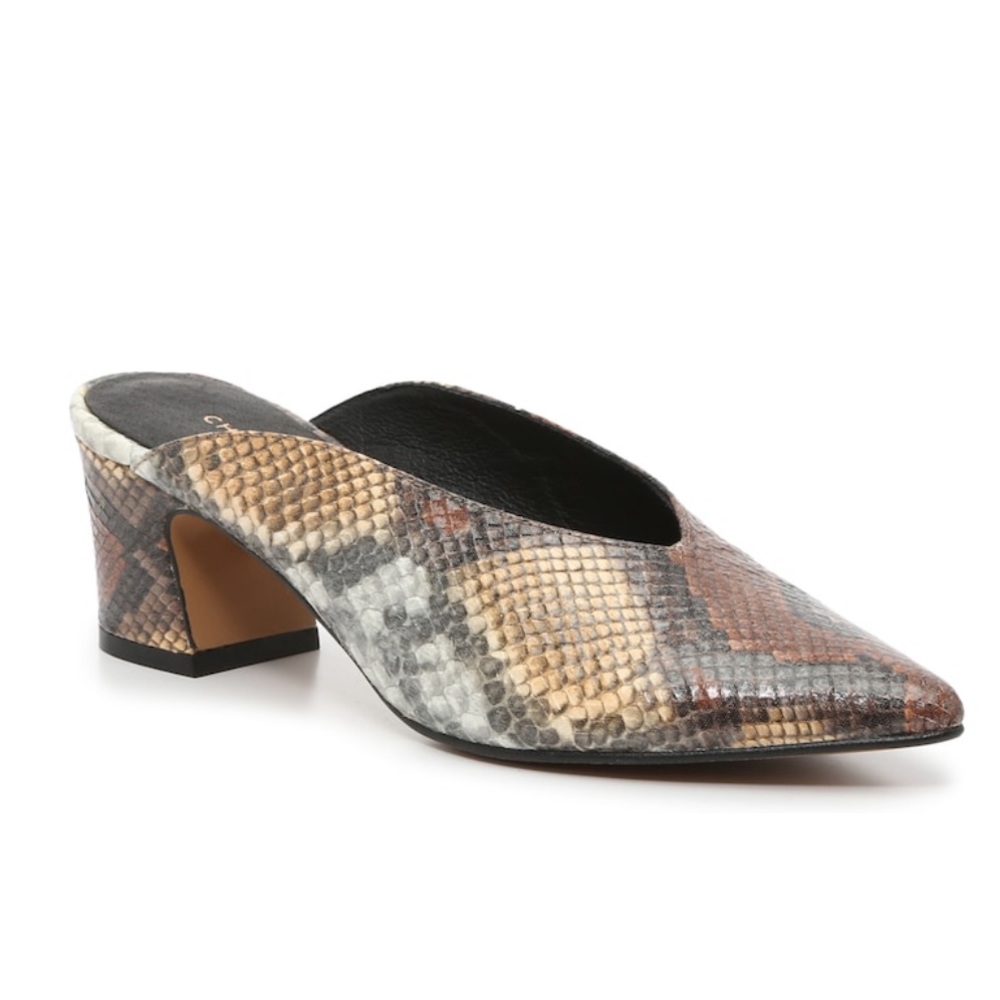 Chinese Laundry Snakeskin Pollie Mules